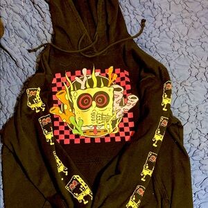 Black Hoodie with Graphic Print